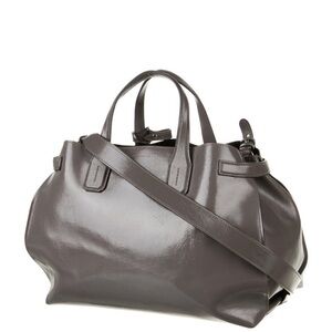 Burberry patent leather bag -authentic -gray